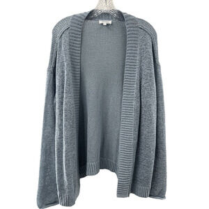 Haven Women's Tight Knit Open Front Light Blue Cardigan Sweater Size Medium